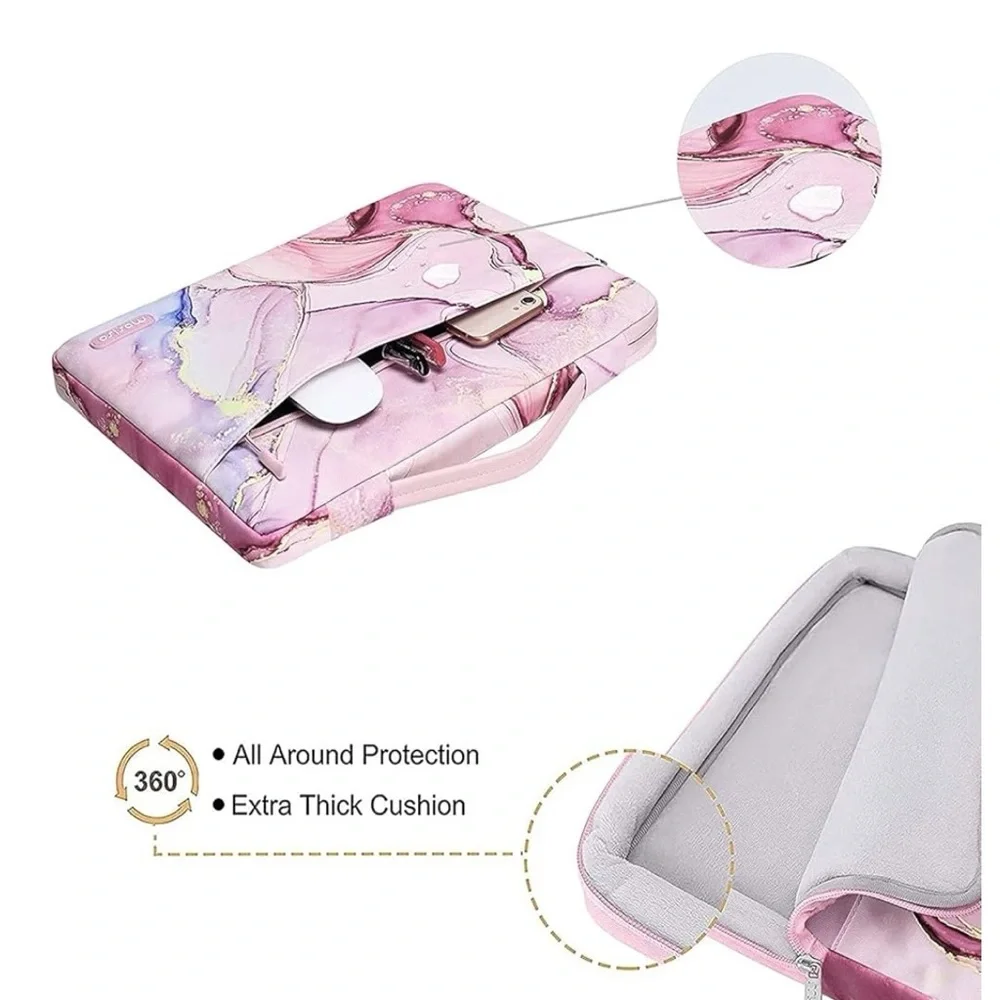 Pink Marble Laptop Sleeve